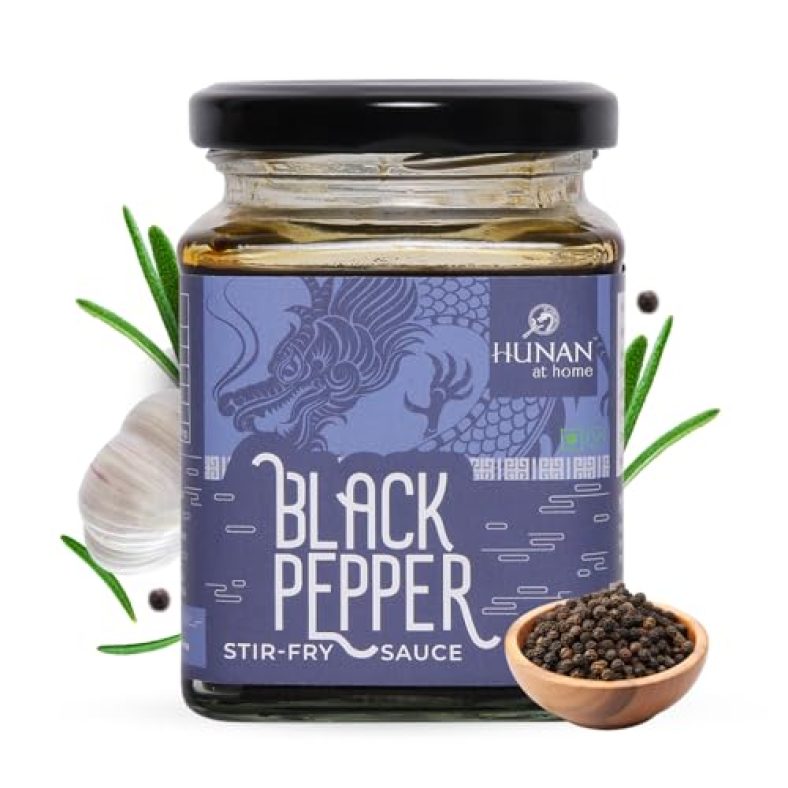 Tangy And Peppery Sauce (250G) Msg Free, No Preservatives, 100% Vegetarian, Black Pepper Sauce, Stir Fry, Chinese Sauce Cooking, Dip, Ideal For Grilled Meats And Vegetables, Noodles, Hunan At Home