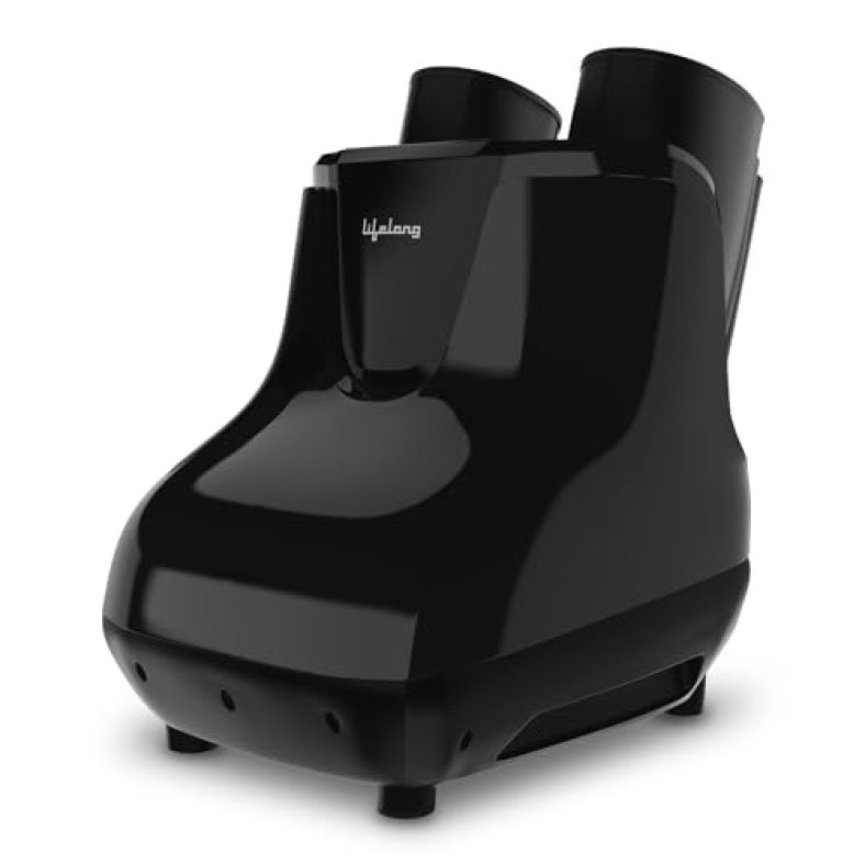 Lifelong Air Pressure Foot & Leg Massager, Supported With Airbags, Infrared Warming, Foot & Leg Massager For Pain Relief (Llm918, Black)