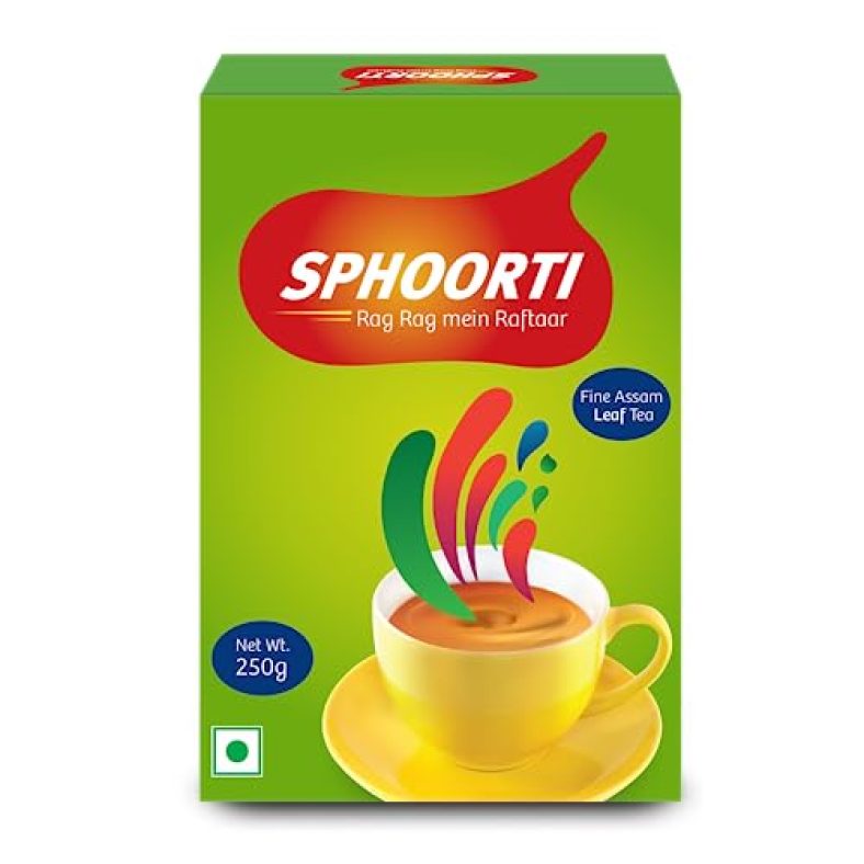 Sphoorti Assam Black Loose Ctc Leaf Tea, 250G Carton Box – Premium Kadak Chai Patti | Strong, Aromatic & Rich Black Tea Blend | Morning Tea | Afternoon Tea