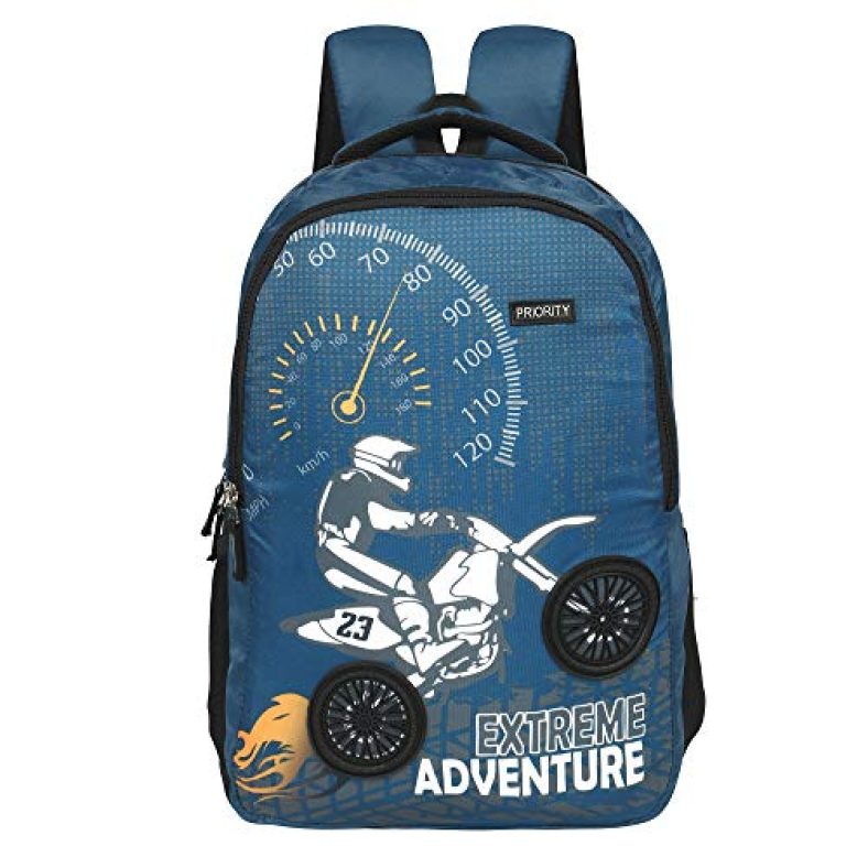 Priority Go Getters 008 Extreme Adventure 32 Litres Navy Blue Polyester Stylish College Bag | Casual Backpack For Boy’S & Girl’S (25282)