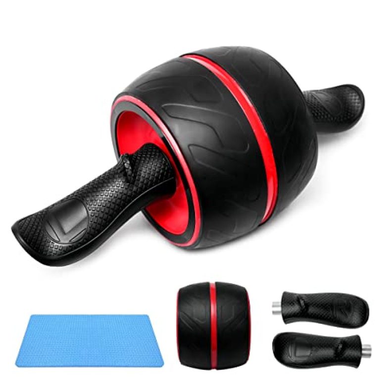 Slovic Ab Roller Wheel | Abs Workout Equipment | For Abdominal & Core Strength | Exercise Wheels For Home Gym | Built In Spring Resistance | At Home Core Workout Equipment