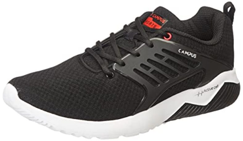 Campus Mens Crysta Pro Blk/Red Running Shoe – 8 Uk (Crysta Pro)