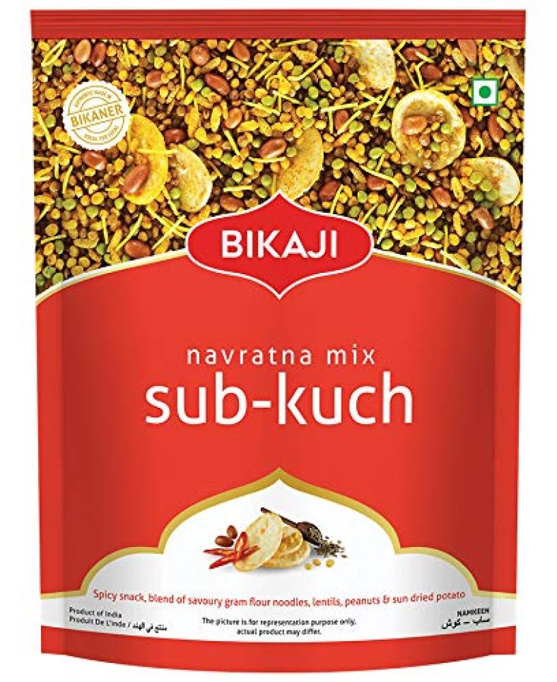 Bikaji Sab Kuch Navratan Mixture | Farsan | Chivda | Authentic Indian Namkeen | Made In Bikaner | Traditional Recipe | Mix Of Namkeen, Peanuts & Potato Sticks | Best Indian Tea Snack | 1Kg Pack