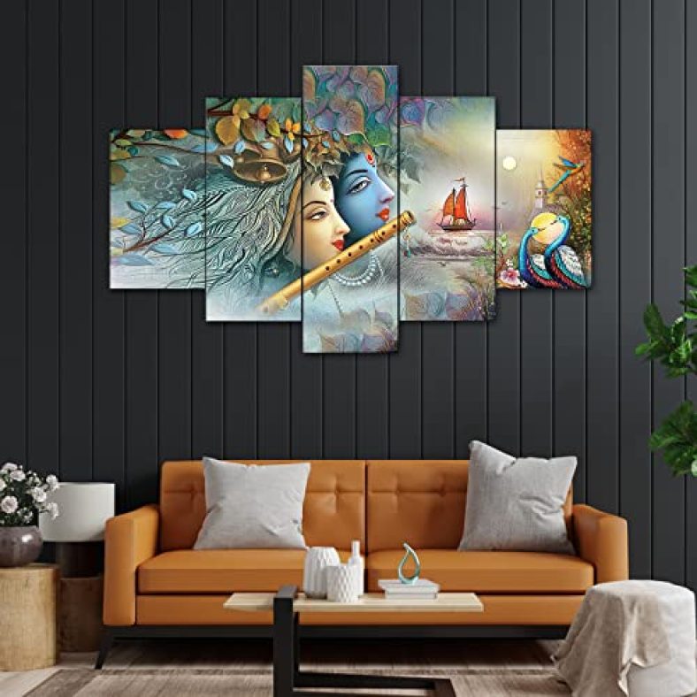 Perpetual Paintings For Wall Decoration – Set Of 5,3D Scenery Wall Painting For Living Room Large Size With Frames For Wall Decor And Home Decoration, Hotel, Office (75 Cm X 43 Cm) Km