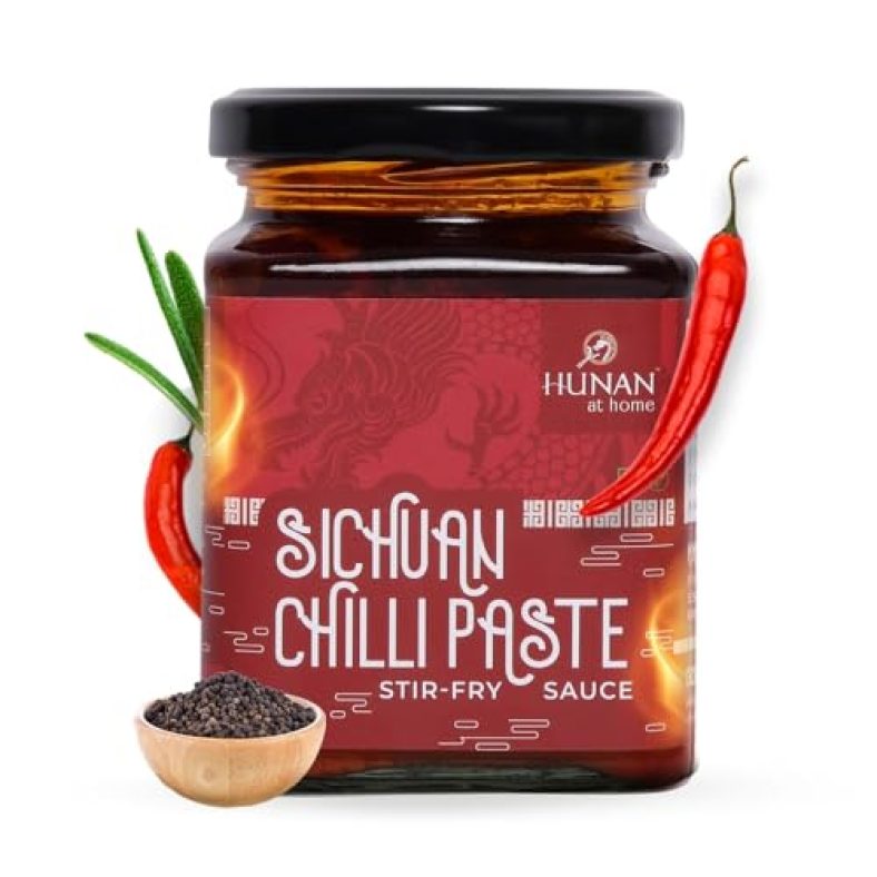 Fiery Spicy Szechuan Sauce Or Chutney (250G) Msg-Free, 100% Vegetarian, Schezwan Chutney, Sazwan Paste, Chinese Sauce, Dip, Ideal For Chicken Dishes, Fried Rice, Noodles And Asian Dishes Hunan At Home