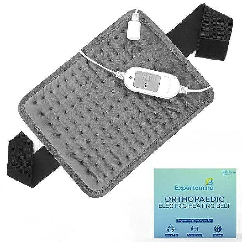 Expertomind Heating Pad For Muscle Pain & Period Cramps | Electric Heating Towel For Back, Neck, Leg & Shoulder Pain Relief | Orthopaedic Pain Reliever For Joints | Heat Therapy