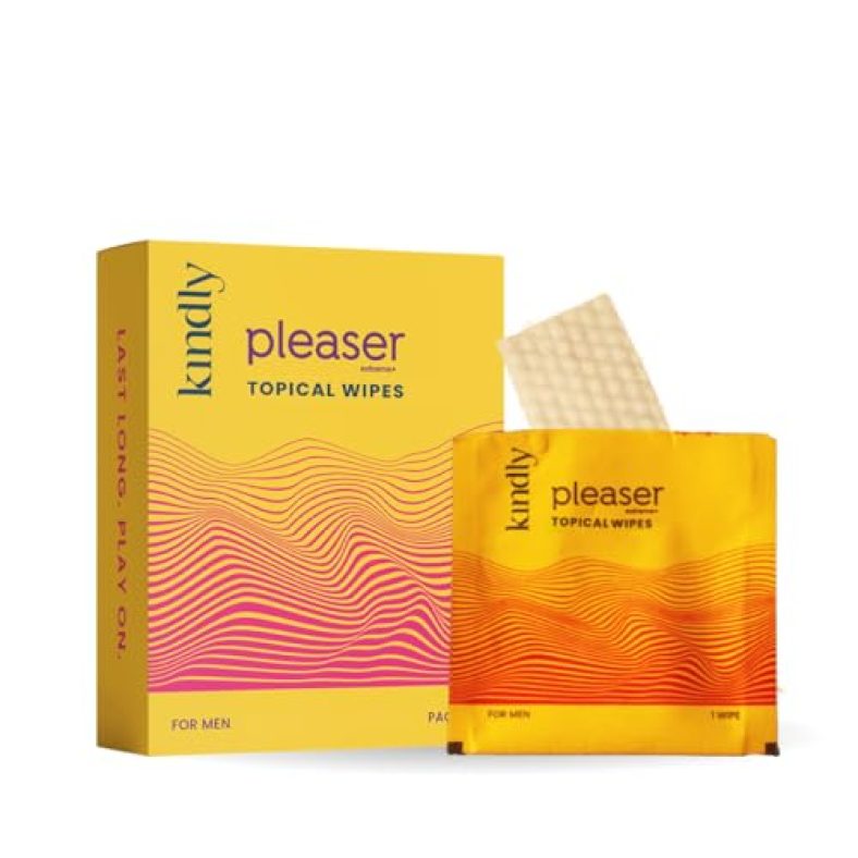 Kindly Pleaser Delay Wipes | Alcohol-Free Topical Wipes | To Prolong The Fun | 100% Body Safe And Fast Acting | Discreet Delivery, Easy To Carry, Easy To Use | Pack Of 3