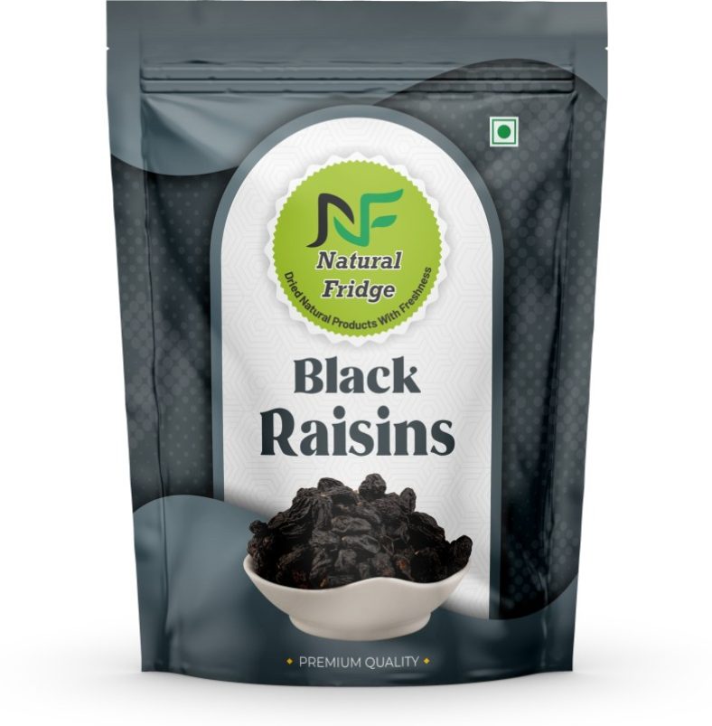 Natural Fridge Black Raisins Kishmish Snacks Preservative Perfect For A Healthy, Delightful Raisins(1 Kg)