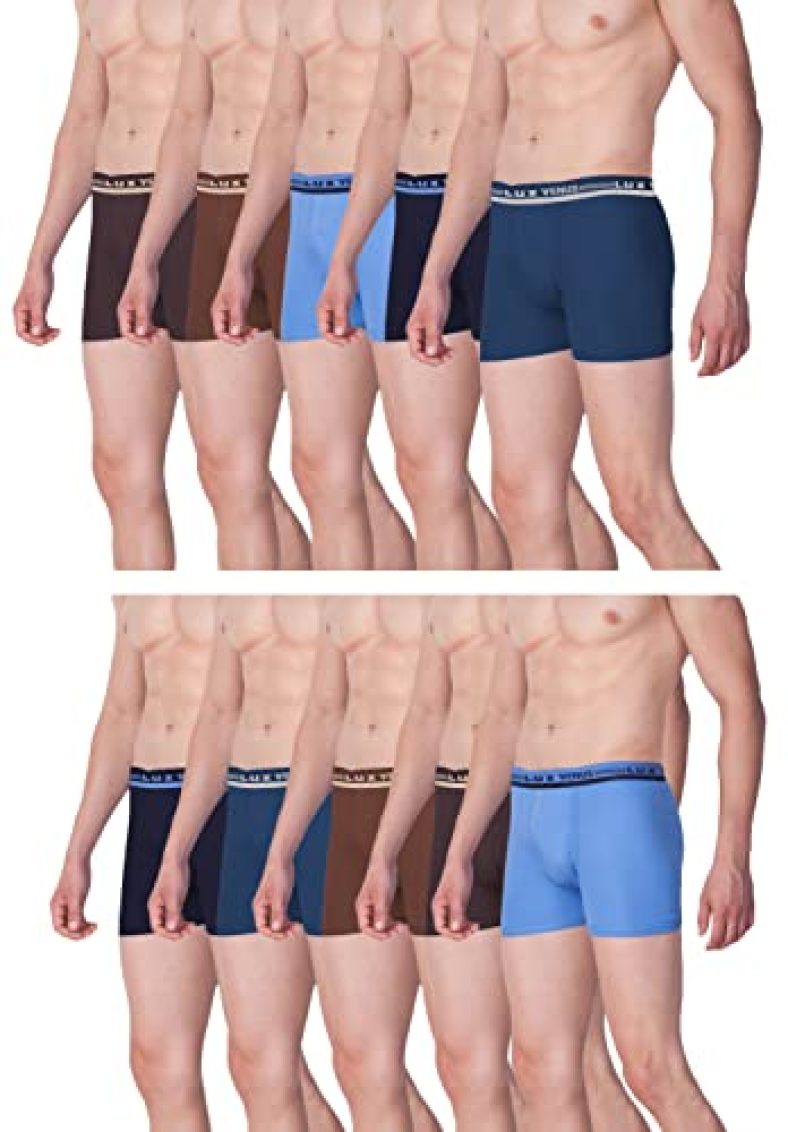 Lux Venus Pure Cotton Drawer For Men (Pack Of 10) Multicolour