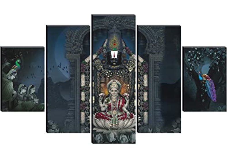 Saf Set Of 5 Wall Painting With Frame For Home Decoration, Living Room, Spa, Office, Hotel Big Size Wall Décor 30 Inch X 18 Inch Pnls32223