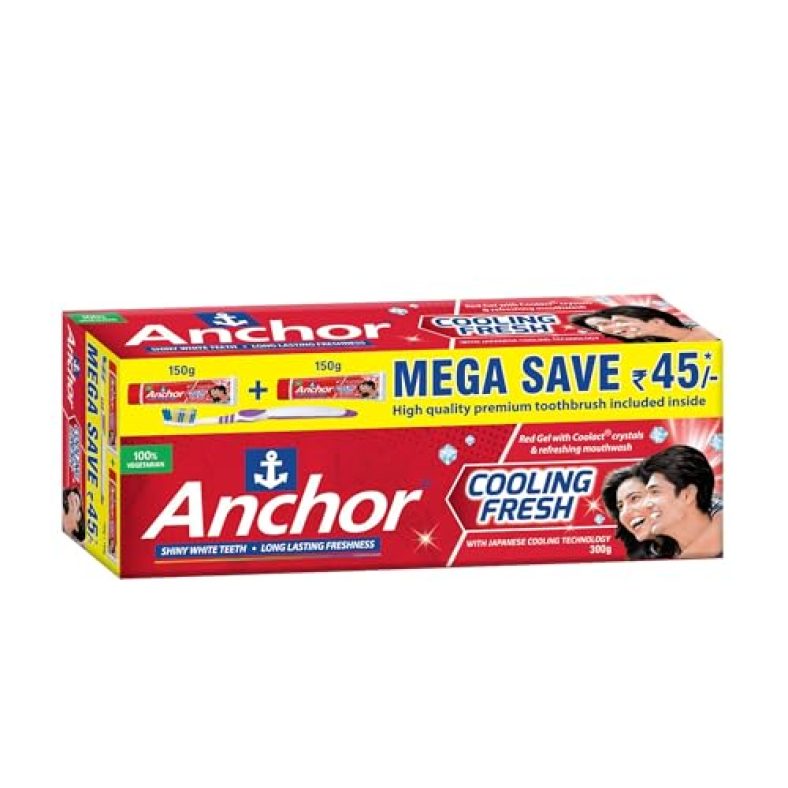 Anchor Red Cooling Fresh Gel Toothpaste 300Ggm (150Gx2)