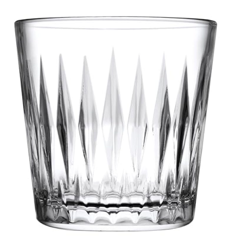 Pasabahce Luzia Glass Whisky Glass From House Of Pasabahce The Original Pasabahce From Turkey, Transparent Luzia Whisky Glass Set, 300 Ml In Set Of 6 Pcs, Perfect Fit For Whisky/Juice.