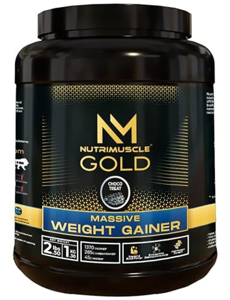 Nutrimuscle Massive Gold Weight Gainer – 2.5 Lbs – 1.134 Kgs – Choco Treat