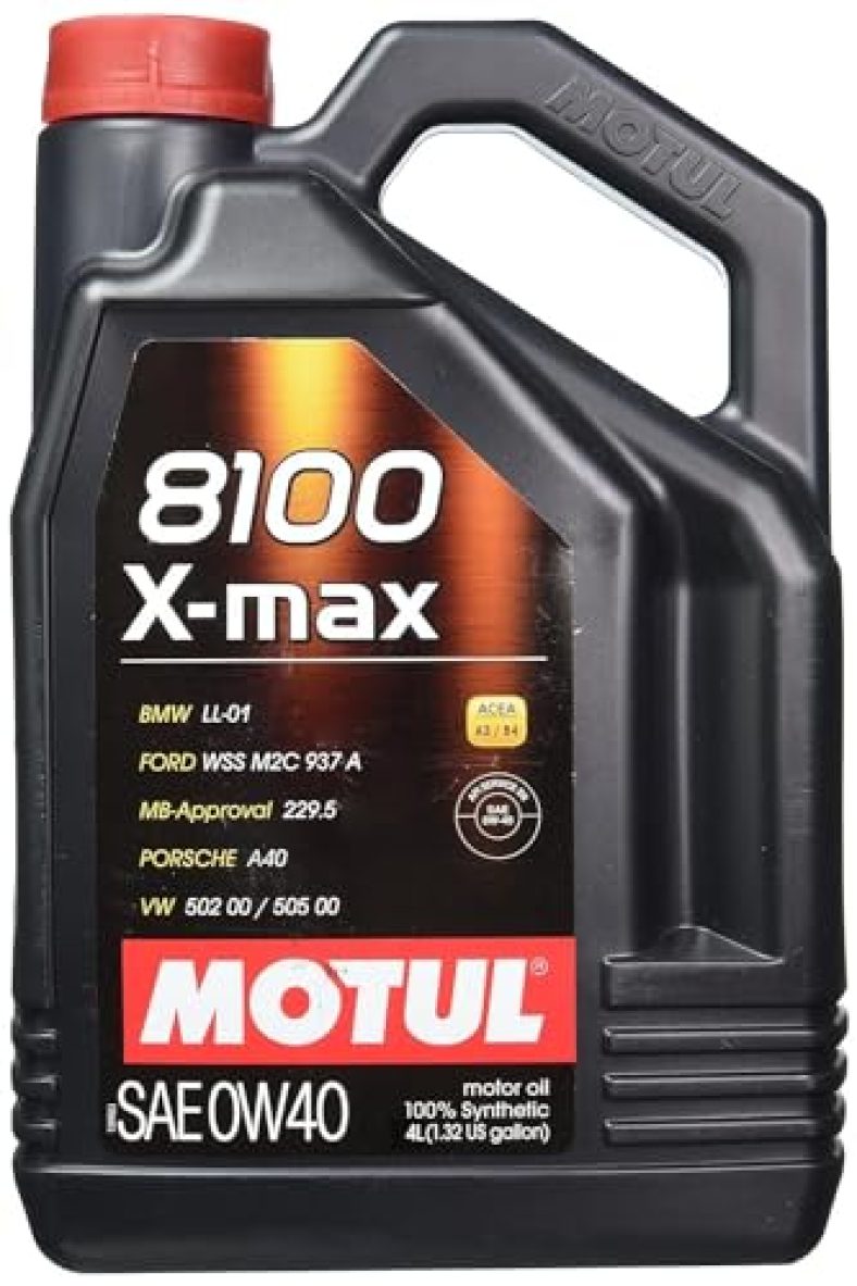 Motul 8100 X-Max 0W40 Api Sn Fully Synthetic Gasoline And Diesel Engine Oil (4000 Ml)