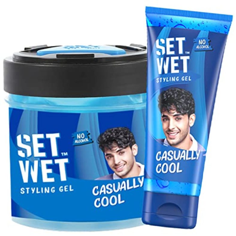 Set Wet Styling Combo For Men, Casually Cool Hair Gel For Men, 250G + 100G