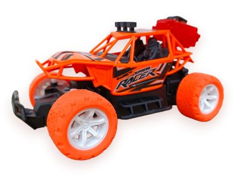 The Flyer’S Bay Remote Control Monster Truck Off-Road Speed Jeep Truck Hummer Car With Water Mist Smoke Effect Smoke Rock Crawler Climbing Car (Orange)