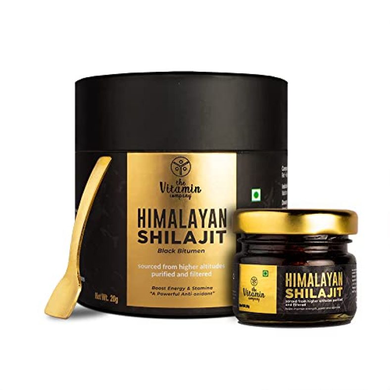The Vitamin Company Pure Himalayan Shilajit Resin | Boost Performance, Stamina, Endurance, Strength And Overall Wellbeing For Men And Women | 100% Ayurvedic And Original – 20G