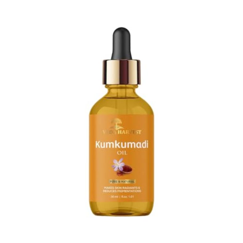 Veda Harvest Kumkumadi Oil/Kumkumadi Tailam For Glowing Skin | Skin Brightening | Prevents Acne And Pimples |Reduces Dark Spots And Pigmentation | 30Ml