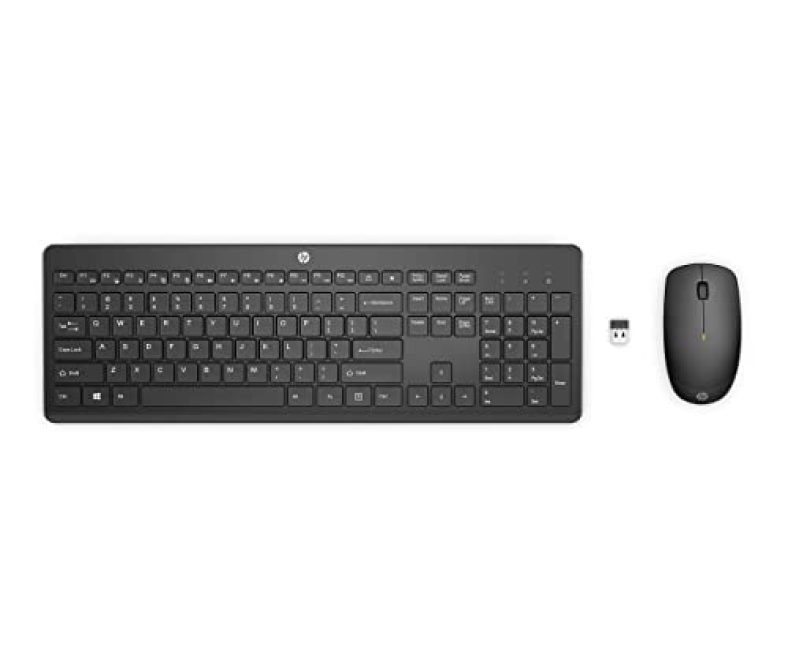 (Refurbished) Hp 230 Usb Wireless Keyboard And Mouse Set 1600 Dpi (18H24Aa), Black