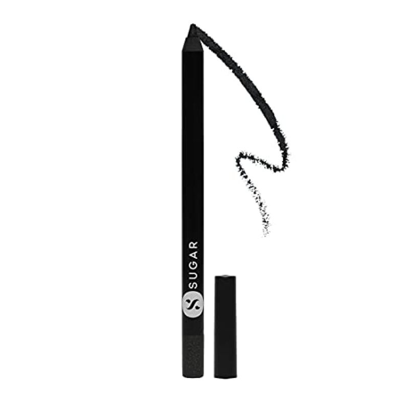 Sugar Cosmetics Stroke Of Genius Heavy-Duty Kohl With Sharpner | Long Lasting, Smudge Proof & Waterproof Kajal Pencil | Matte Finish – 05 Black Magic