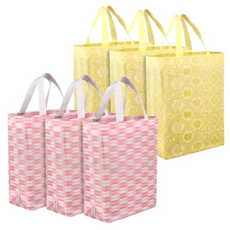 Kuber Industries Shopping Handbag | Grocery Handbag | Shopping Bag | Grocery Shopping Bag | Reusable Shopping Bags | Vegetable Bag | Carry Bag | Pack Of 6 | Multicolor