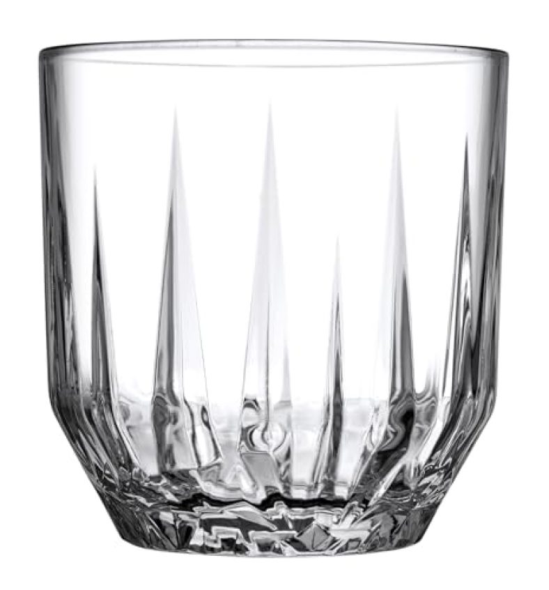 Pasabahce Echo Glass Whisky Glass From House Of Pasabahce The Original Pasabahce From Turkey, Transparent Echo Whisky Glass Set, 300 Ml In Set Of 6 Pcs, Perfect Fit For Whisky/Juice.