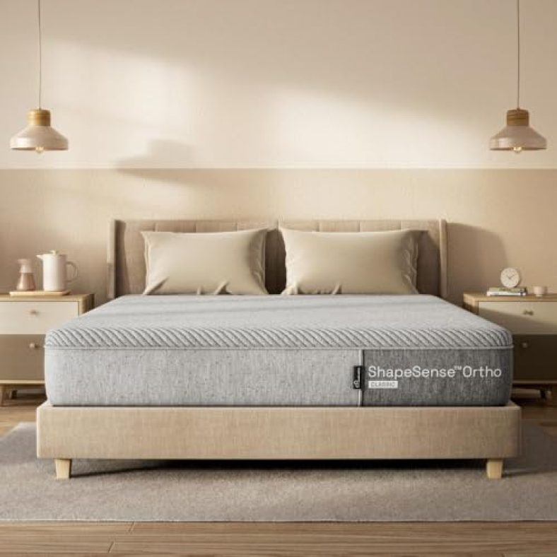 Wakefit Shapesense Orthopedic Classic Memory Foam Mattress 6-Inch Queen Size 78X60X6 Inches Space Grey