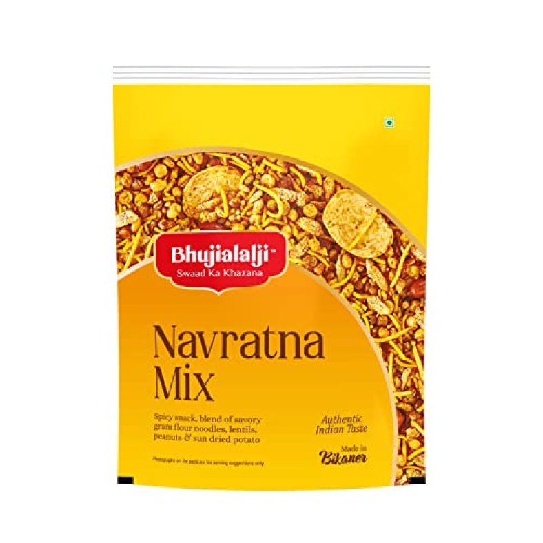 Bhujialalji Navratna Mixture (Pack Of 1) 1Kg| All Time Favourite Indian Snacks/Namkeen | Ready To Eat | Crsipy & Light Snacks