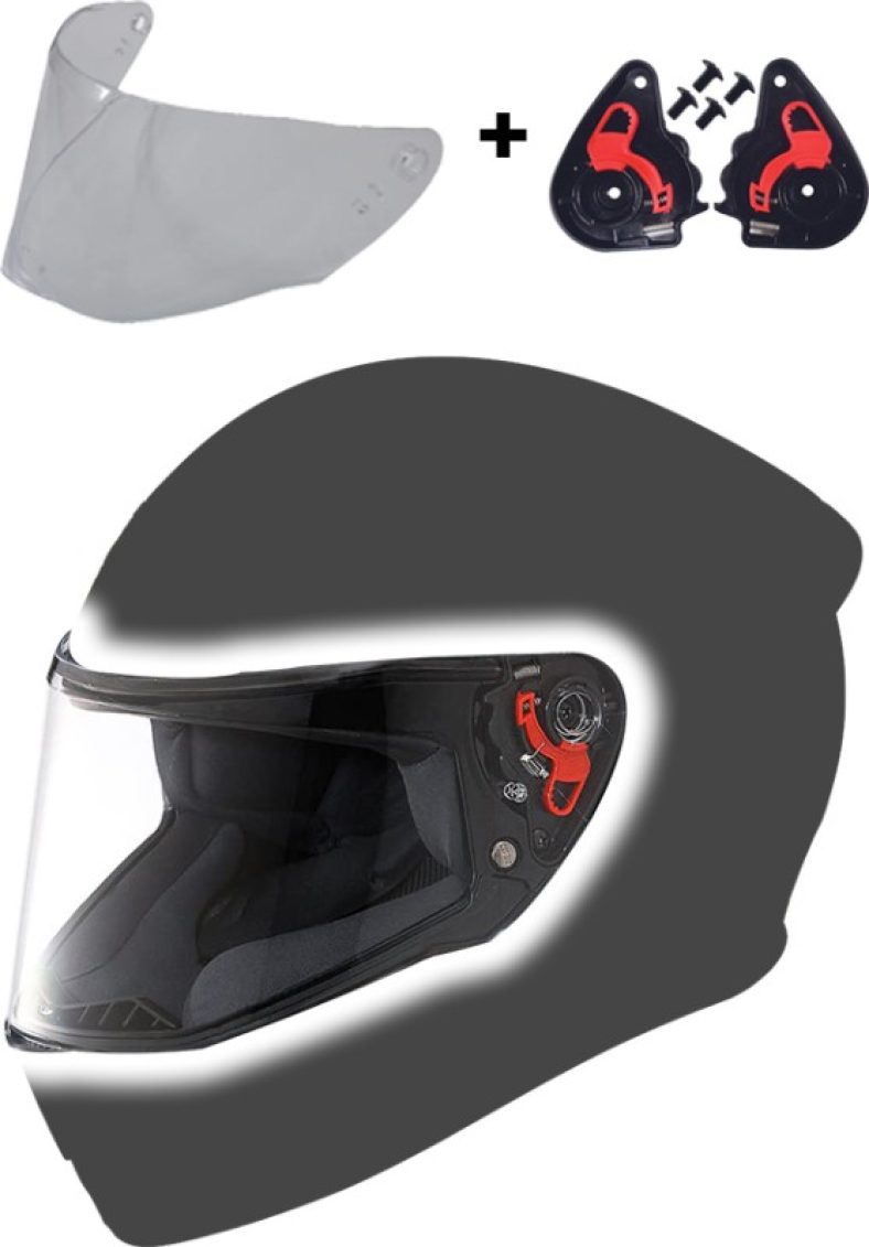 Studds Visor And Visor Fitting Set For Thunder All Models And Drifter All Models Motorbike Helmet(Clear Visor + Visor Fitting)