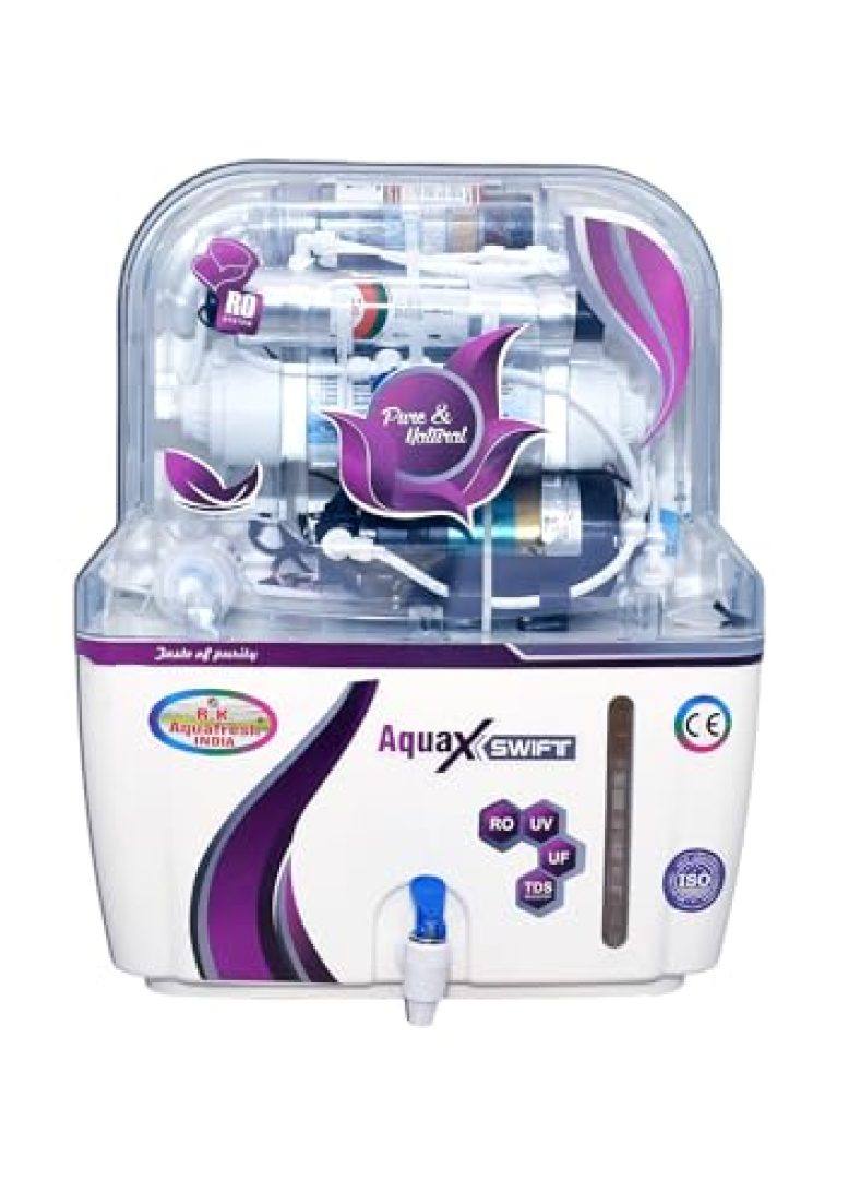 R.K. Aqua Fresh India Swift Series (Copper+Alkaline) Ro Water Purifier With Uv, Uf And Tds Controller | 12Liter | Fully Automatic Function And Best For Home And Office (Zx 14Stage Copper+Alkaline)
