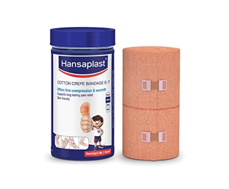 Hansaplast Soft Cotton Pain Relief Crepe Bandage Pack Of 1 (10Cmx 4Mtr)