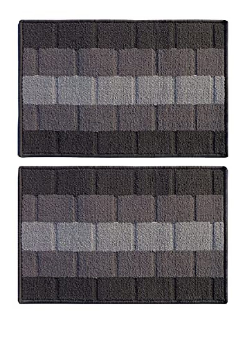 Status Contract Anti Slip Front Door Mat|(38X58Cm) Living Room Rug For Entrance Door|Polypropylene Floor Mat For Home|Essential Small Rugs For Office, Bedroom & Kitchen| (Grey)