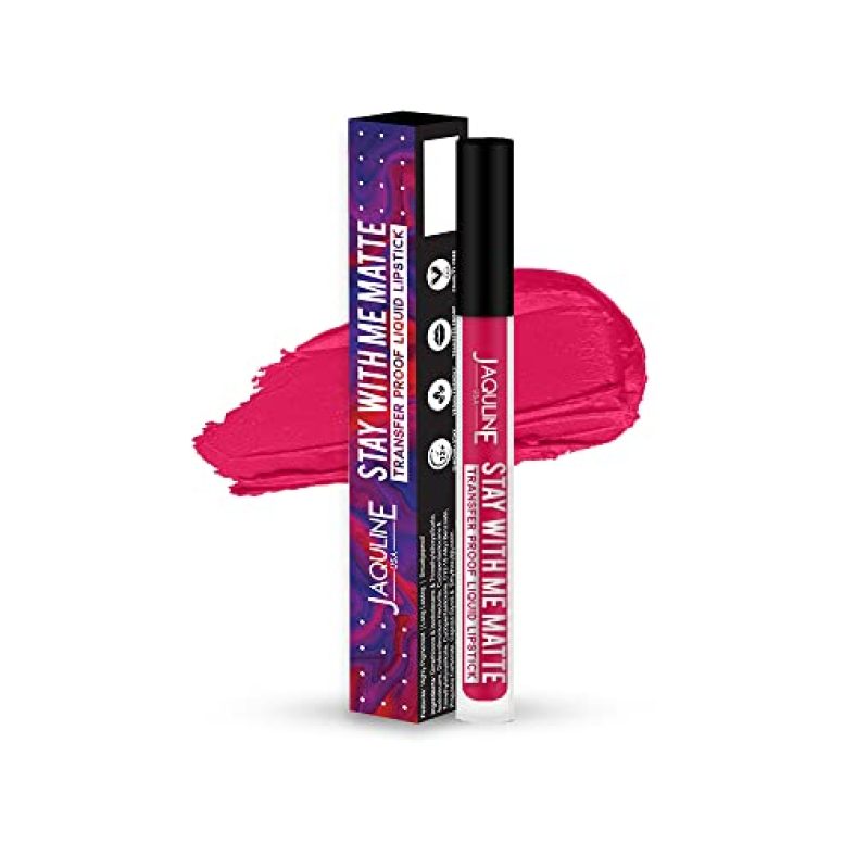 Jaquline Usa Stay With Me Liquid Lipstick Trend Setter 3Ml | Matte|Long Lasting| Highly Pigmented| Smudge Proof| Transfer Proof| 12 Hours+ Stay