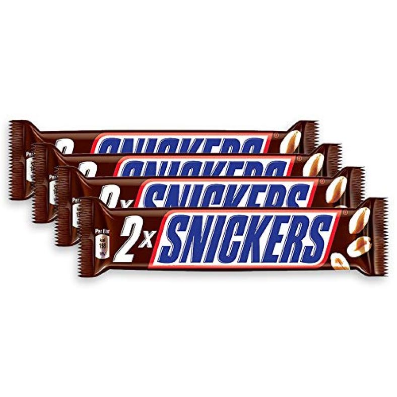 Snickers Peanut Filled Chocolate Duos – 80G Bar (Pack Of 4)