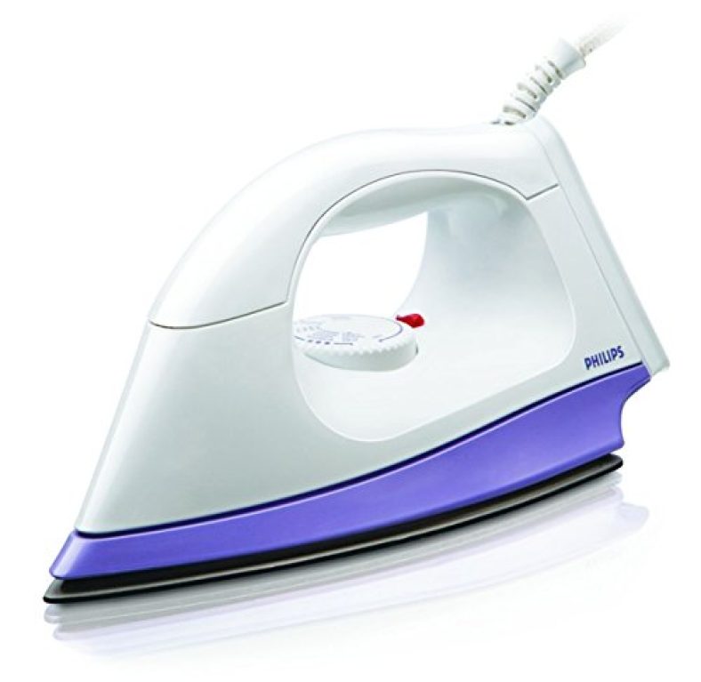 Philips Hi108 1000-Watt Dry Iron (White And Lavender)