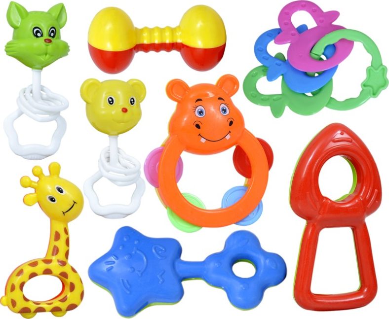 Learn With Fun Set Of 8 Pcs With Various Exciting Toys For New Borns & Infants Rattle Rattle(Multicolor)