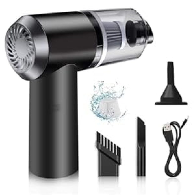 Zinqui 3In1 Portable Car Vacuum Cleaner With Blower, Usb Rechargeable Wireless Handheld, Reusable, Rechargeable