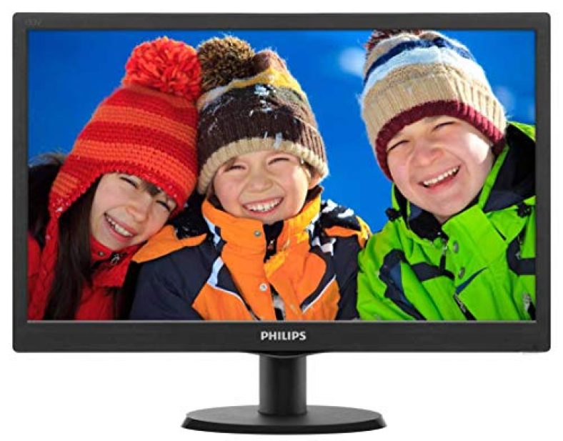 Philips 193V5Lhsb2/94, 18.5 Inch (46.99 Cm) 1366 X 768 Pixels Smart Control Monitor With Tft/Lcd Displayvga/Hdmi Port, 5 Ms Response Time,Full Hd, Free Sync, 60Hz Refresh Rate, Flicker Free, Black