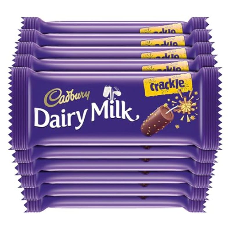 Cadbury Dairy Milk Crackle Chocolate Bar, 36 Grams (Pack Of 10)