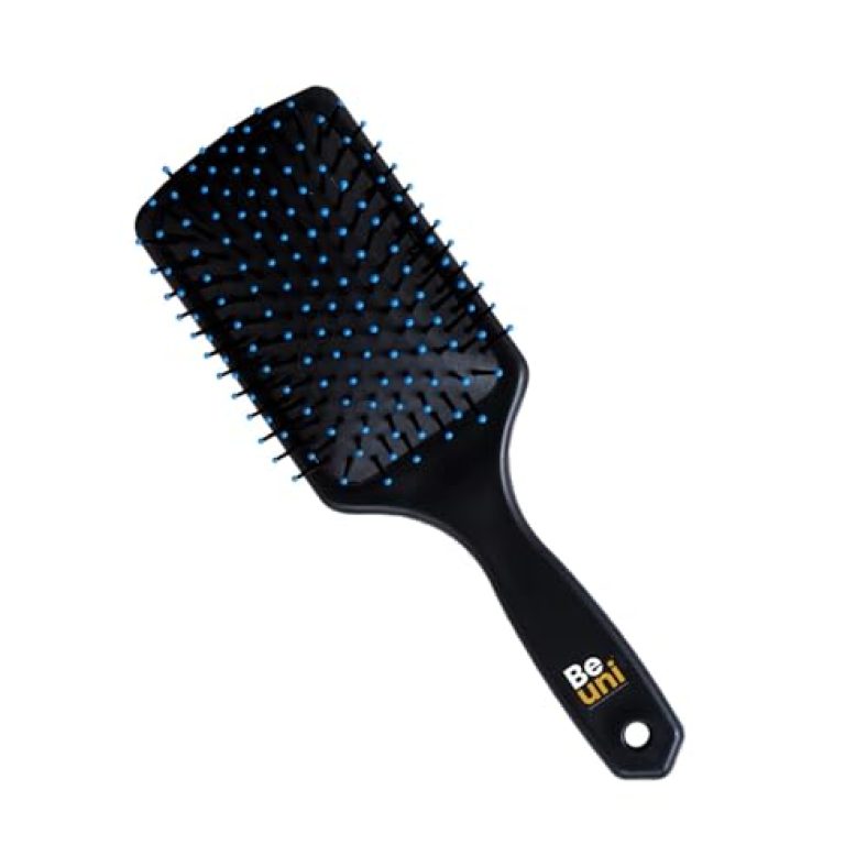Beuni Professional Brush Detangler Hair Brushes With Soft Bristles, Perfect Hair Brush For Men, Women And Kids, Detangler For All Hair Types (Paddle Black)