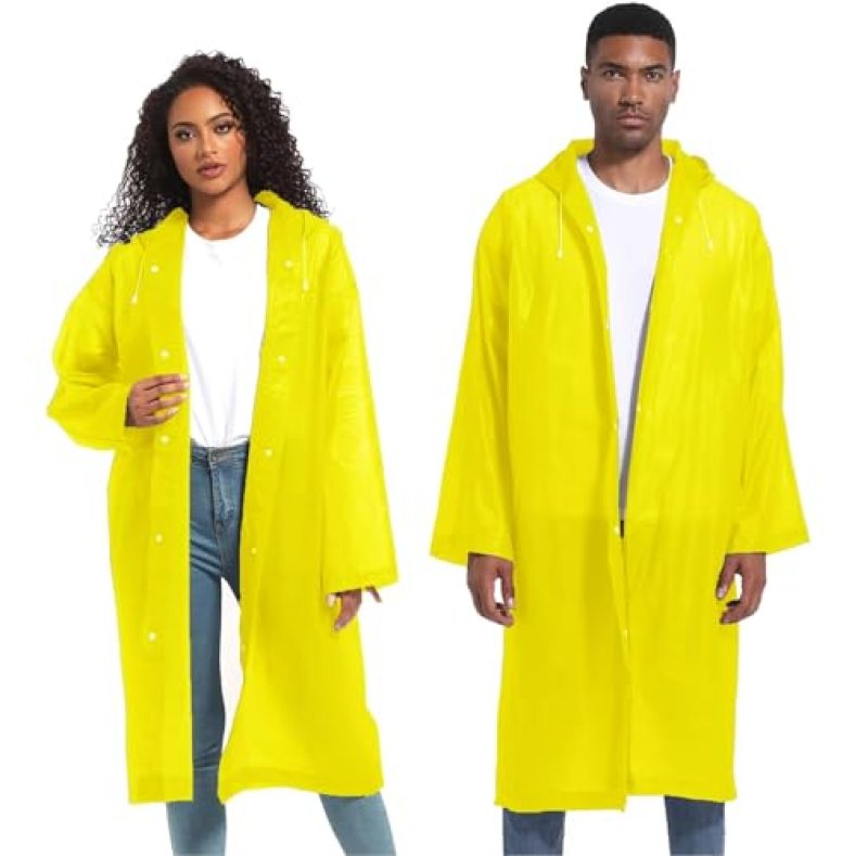 Am Safe-X Rain Coat For Men Waterproof Universal Outdoor Hooded Water Resistant Portable Suit For Men Women Boys & Girls, Yellow