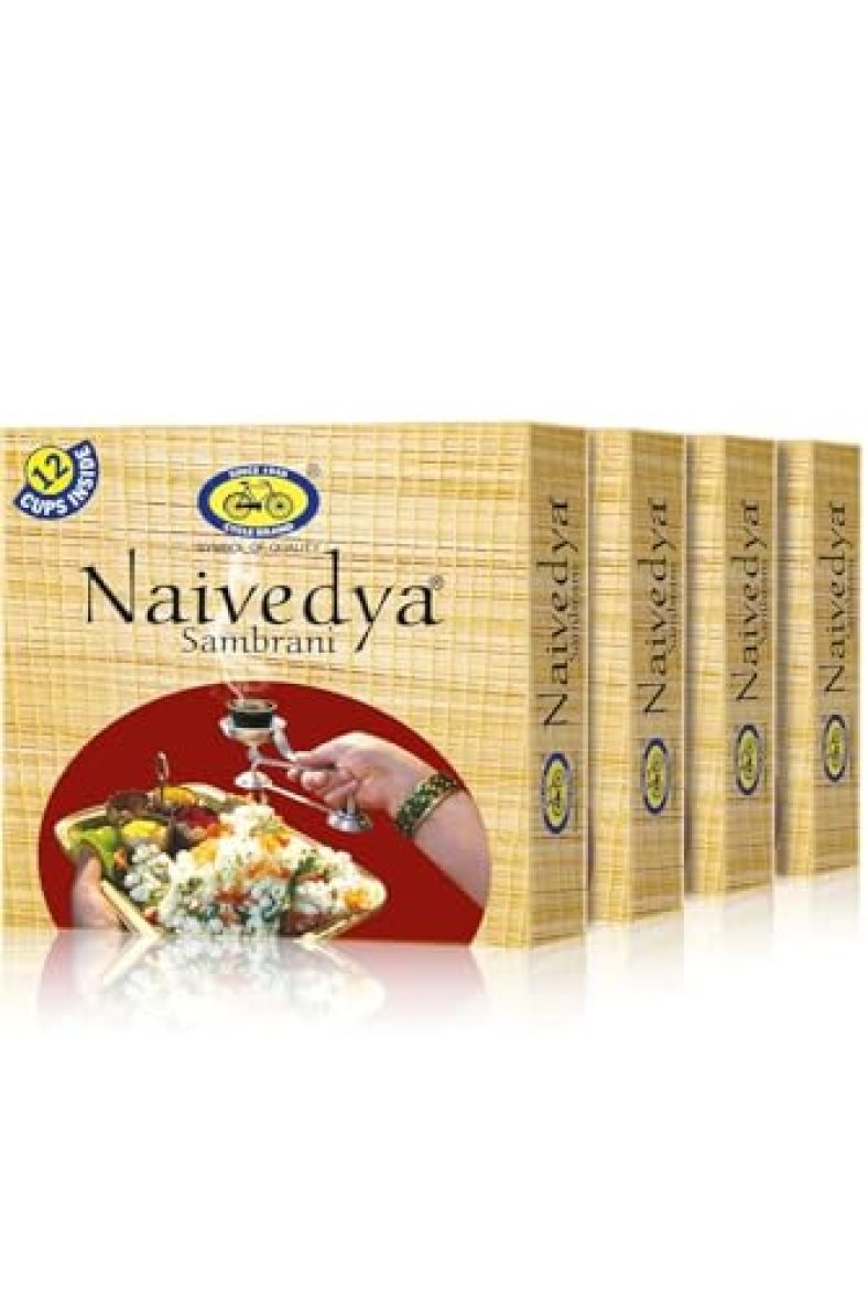 Jaisakshi Cycle Pure Om Shanthi Naivedya Jumbo Sambrani Dhoop, Havan Cups For Pooja, Loban Dhoop (12 Pieces)