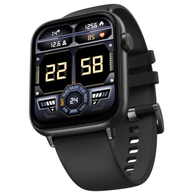 Fire-Boltt Newly Launched Ninja Fit Pro Smartwatch Bluetooth Calling Full Touch 2.0 & 120+ Sports Modes With Ip68, Multi Ui Screen, Over 100 Cloud Based Watch Faces, Built In Games (Black)