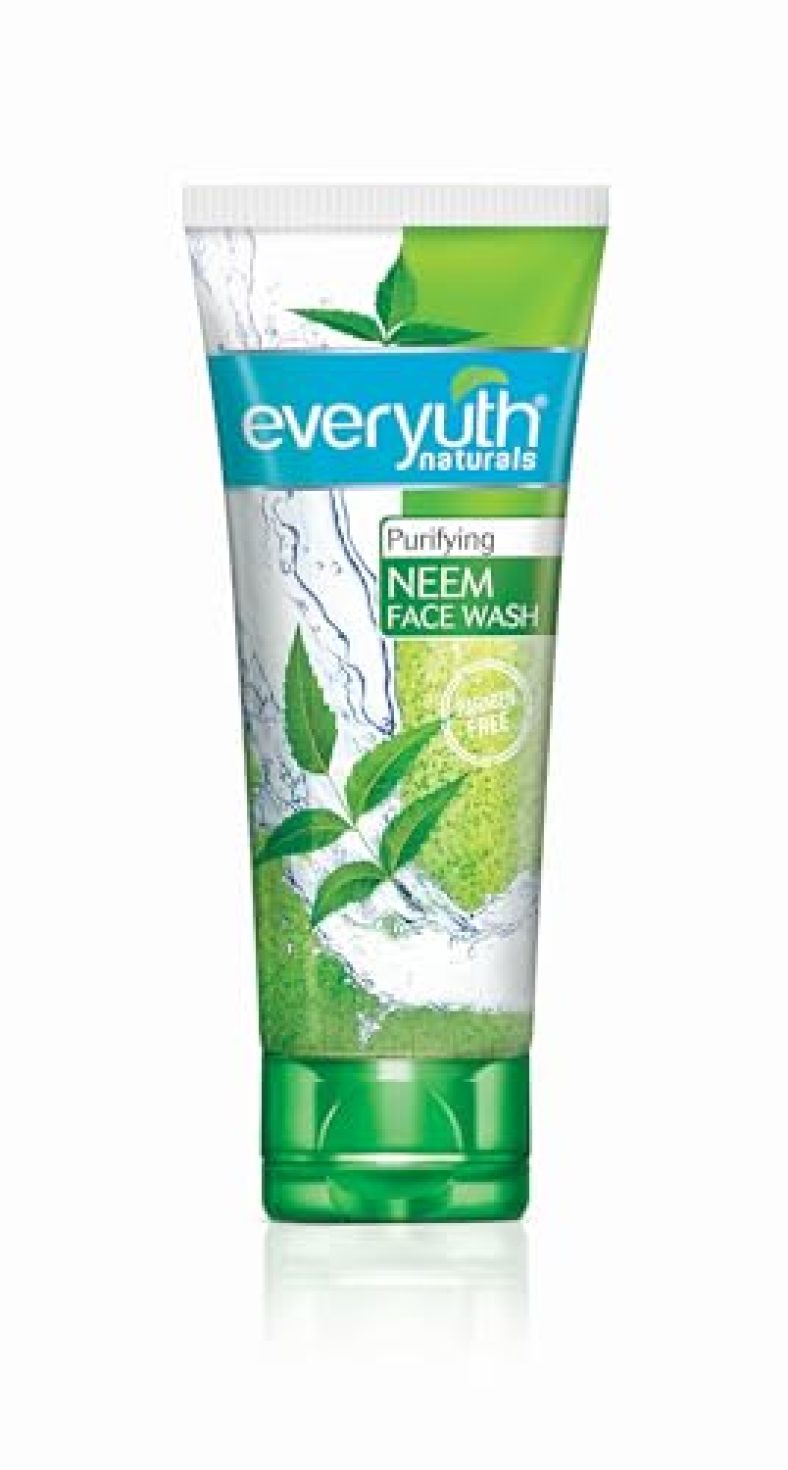 Everyuth Naturals Purifying Neem Face Wash|Antibacterial Neem & Tea Tree Oil|Hydrated, Clear & Healthy Skin|Paraben Free|100% Soap Free|Oily, Dry, Normal, Combination & Sensitive Skin -150 G