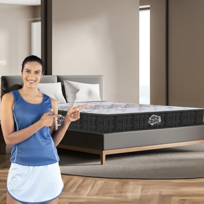 Centuary Mattresses Sleepables 6-Inch Queen Size Ortho Pocketed Zero Partner Disturbance Plush Quilted Rolled Packed Pocket Spring Mattress (72X60X6)