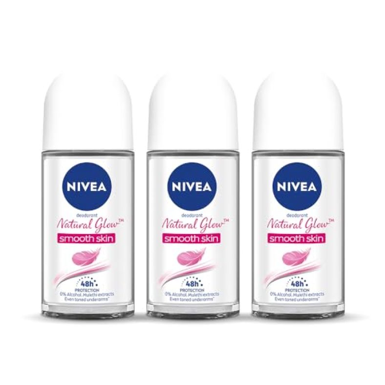Nivea Female Mulethi Deodorant Roll On, Whitening Smooth Skin, 50Ml (Pack Of 3)