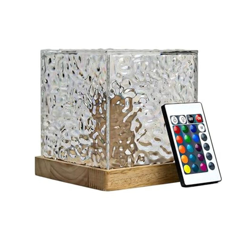 Bitsy Bloom Lights Ocean Wave Projector Lamp Light Romantic Warm Ocean Wave Light Water Effect Night Light For Bedroom, Living Room Led Light Projector Projection Lamps Crystal Table Lamp For Decor