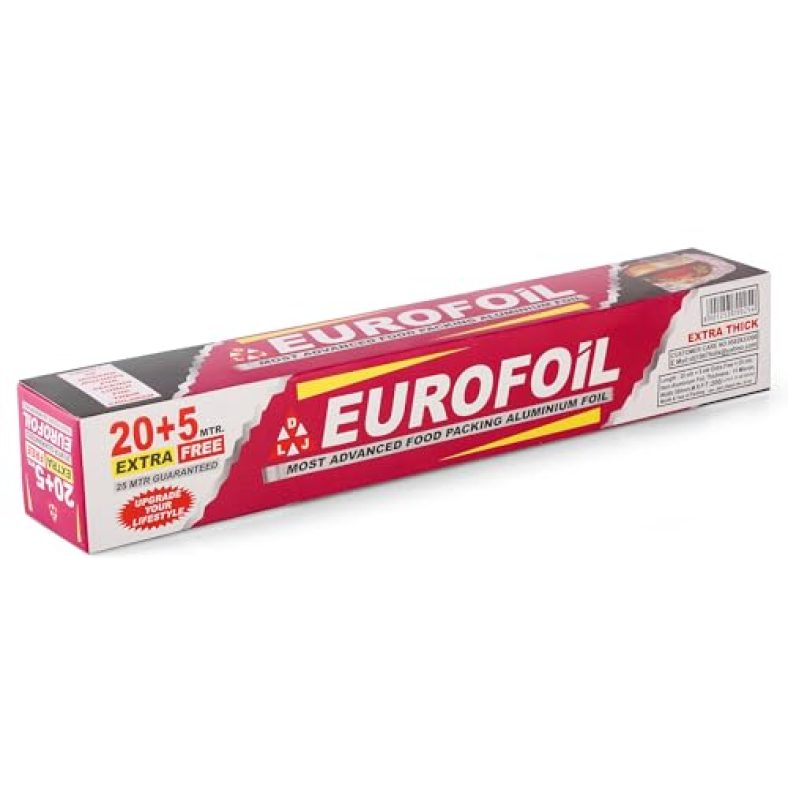 Eurofoil Food Wrap Aluminium Foil 25 Mtr (20+5)