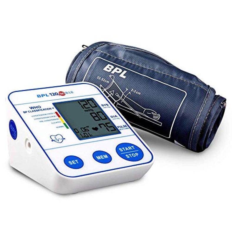 Bpl Medical Technologies Bpl 120/80 B18 Digital Blood Pressure Monitor With Usb Compatibility Automatic (White) | Ce Certified