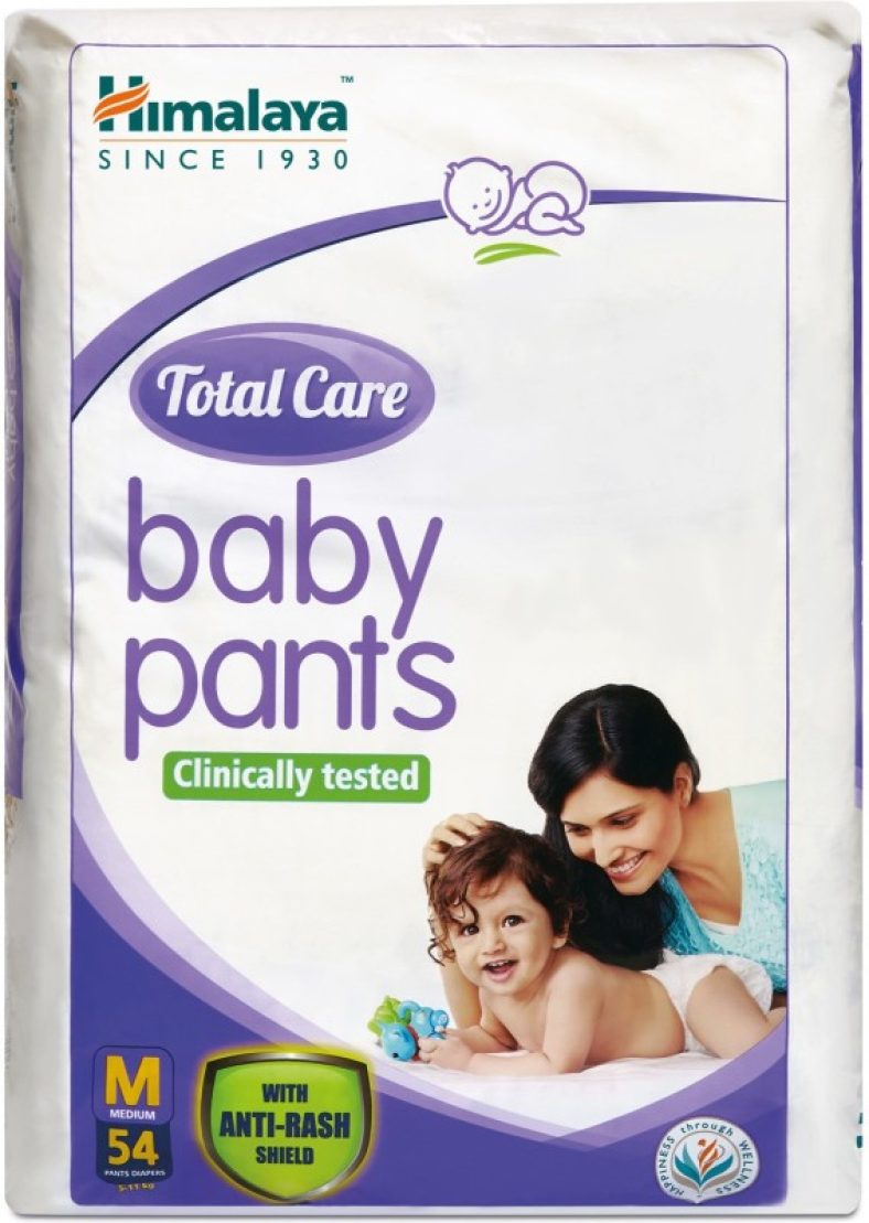 Himalaya Total Care Baby Pants – M(54 Pieces)